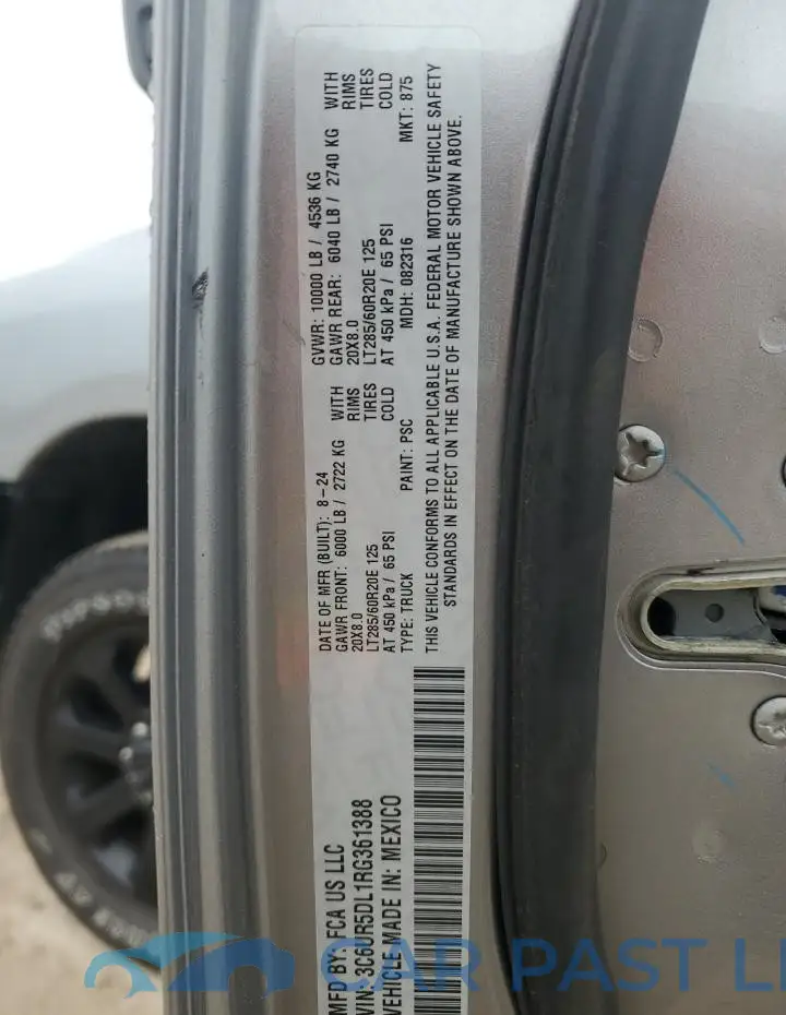 3C6UR5DL1RG361388# 12
