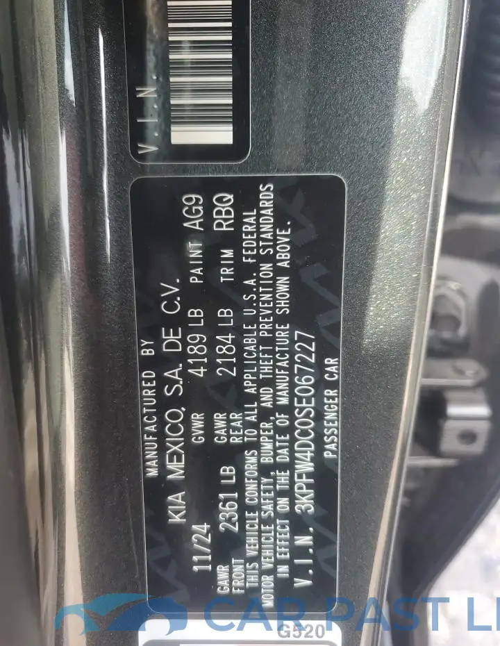 3KPFW4DC0SE067227# 13