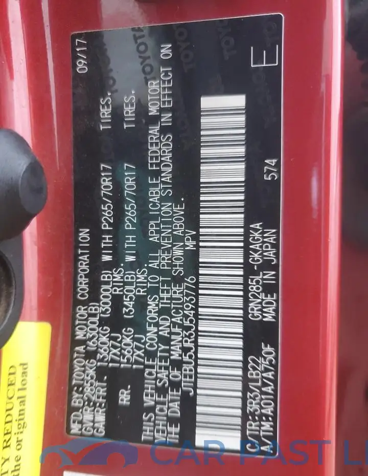 JTEBU5JR3J5493776# 13