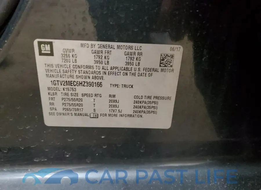 1GTV2MEC6HZ390166# 12