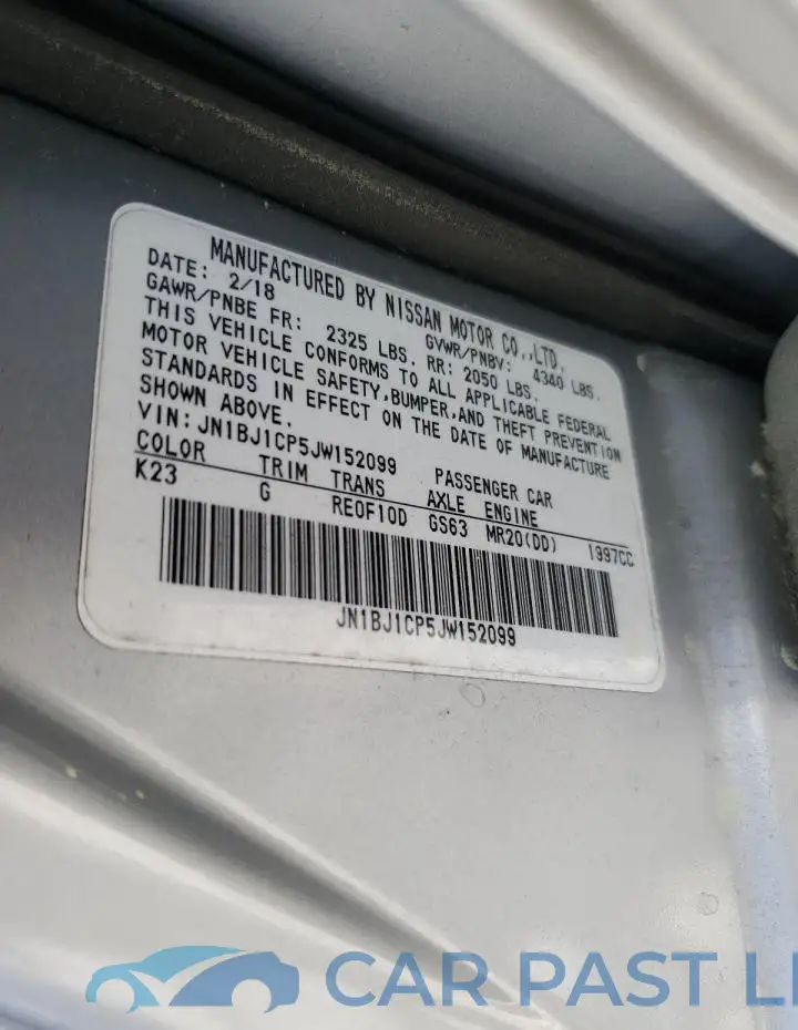 JN1BJ1CP5JW152099# 13