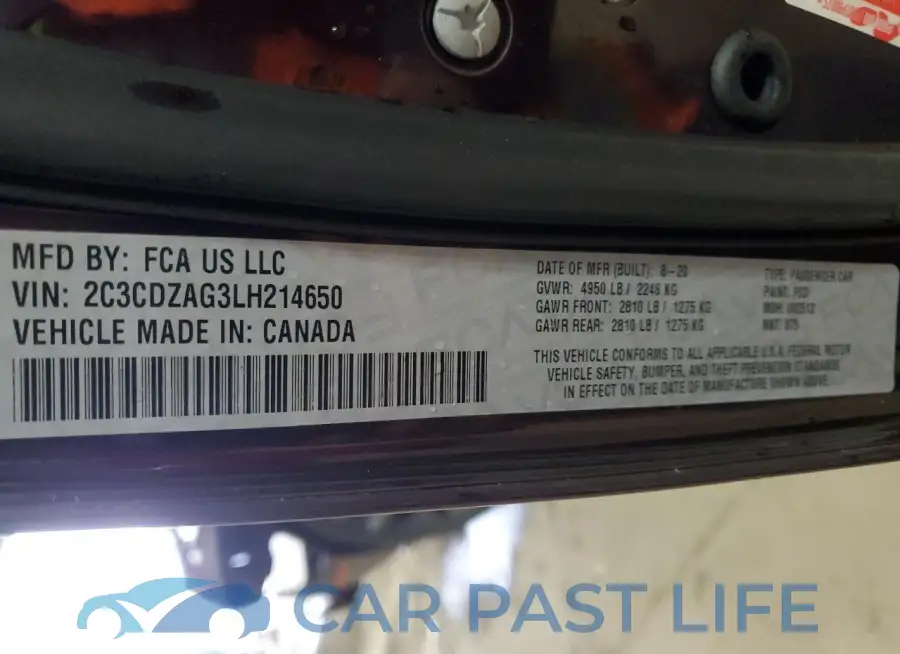 2C3CDZAG3LH214650# 12