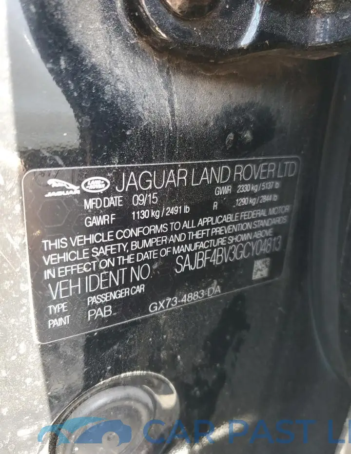 SAJBF4BV3GCY04813# 12