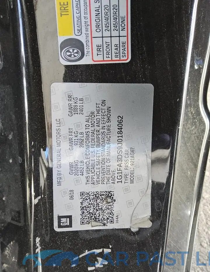 1G1FA3DS9J0184062# 12