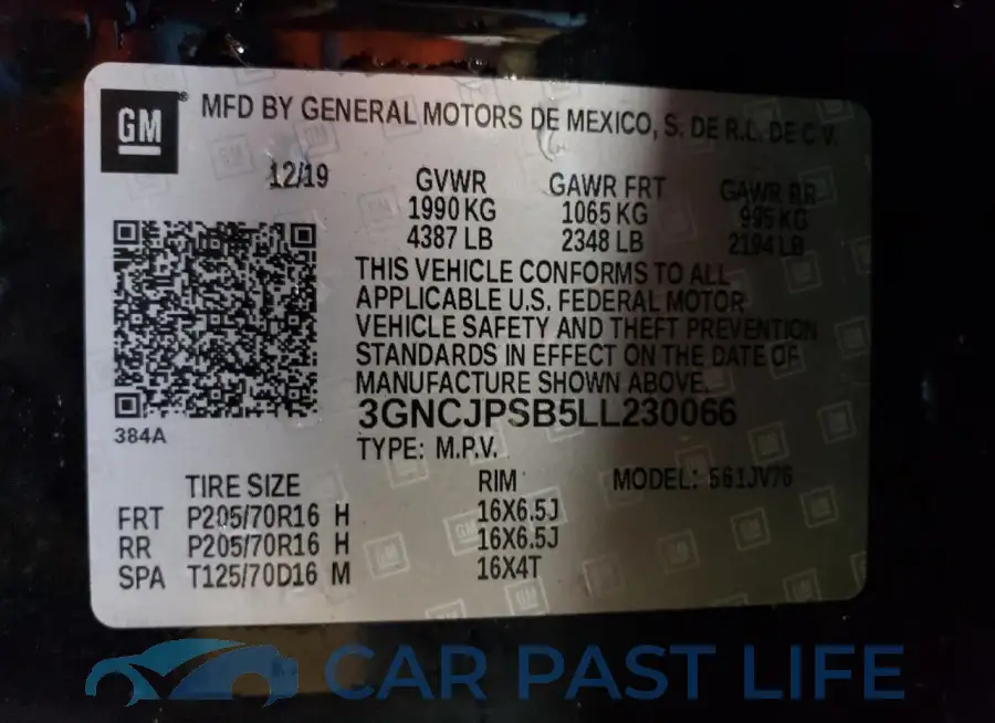 3GNCJPSB5LL230066# 12