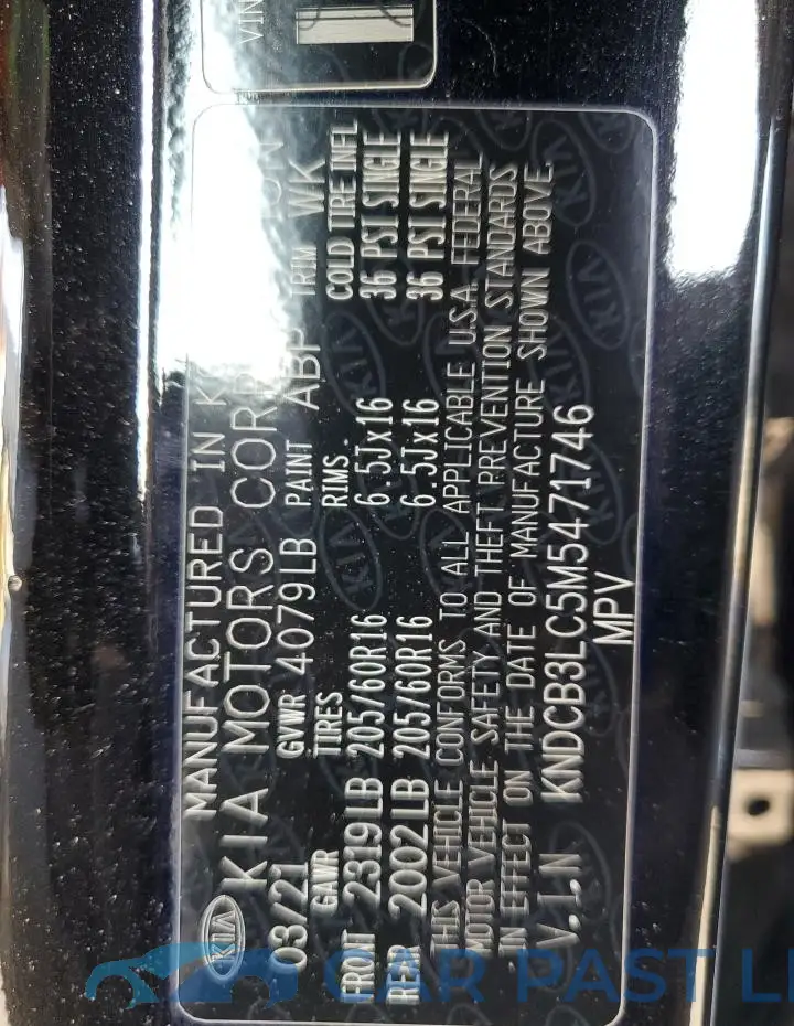 KNDCB3LC5M5471746# 14
