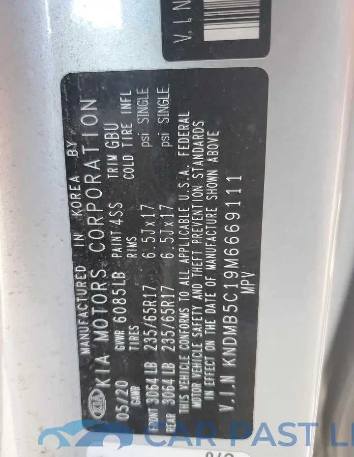 KNDMB5C19M6669111# 13