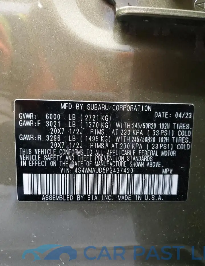 4S4WMAUD5P3437420# 14