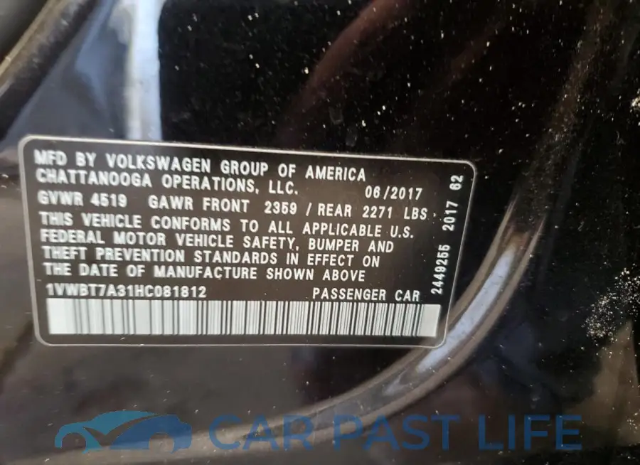 1VWBT7A31HC081812# 13