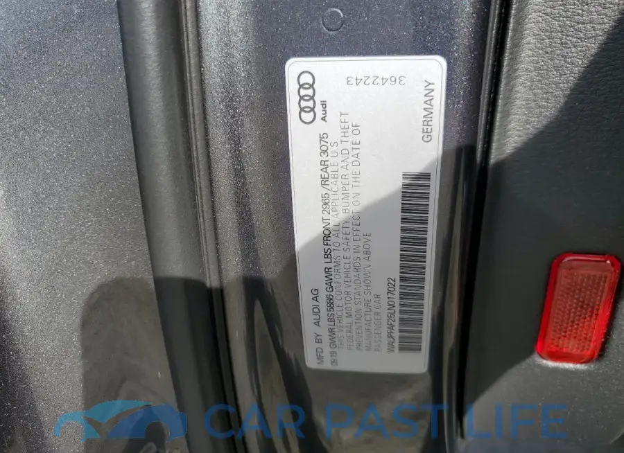 WAUPFAF25LN017022# 12