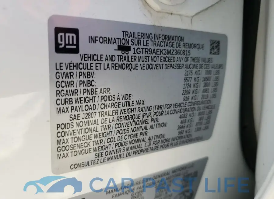 1GTR9AEK3MZ360815# 12