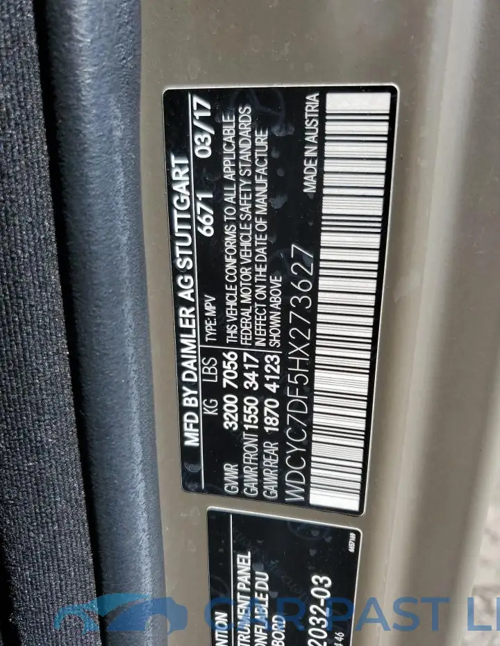 WDCYC7DF5HX273627# 13