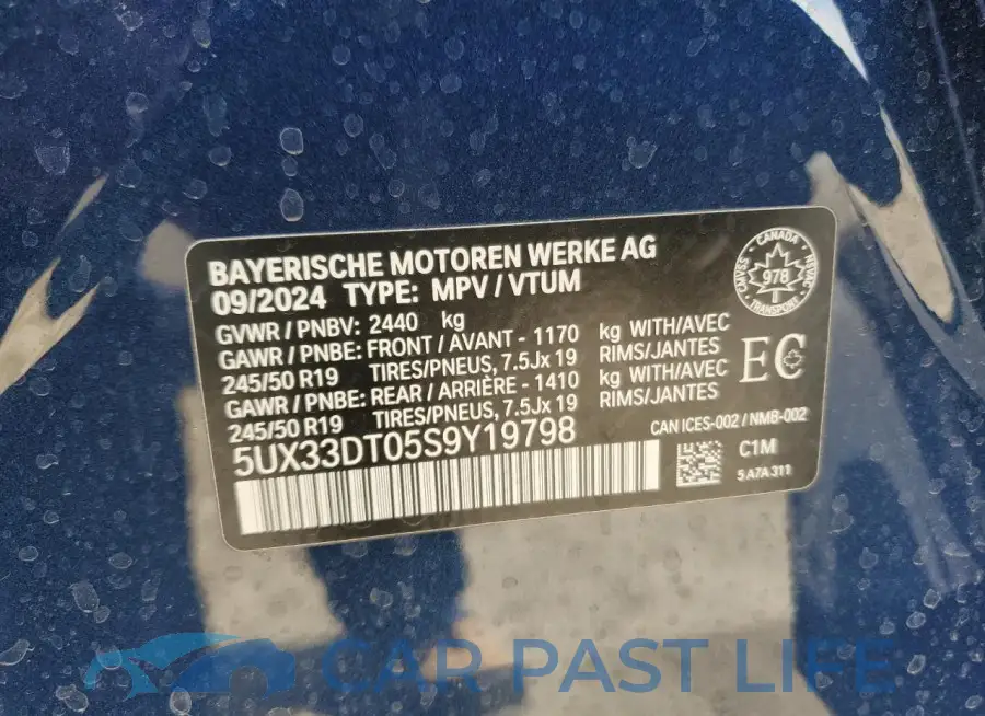 5UX33DT05S9Y19798# 14