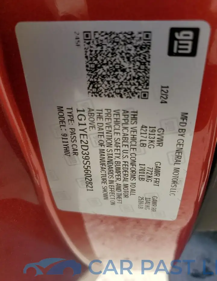 1G1YE2D39S5602821# 13