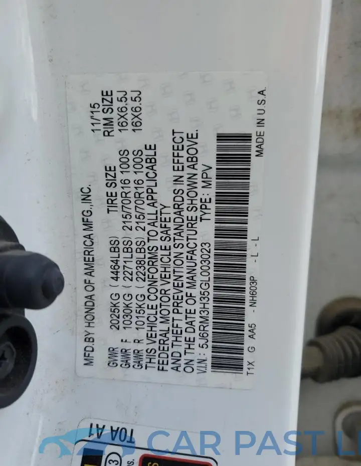 5J6RM3H35GL003023# 13
