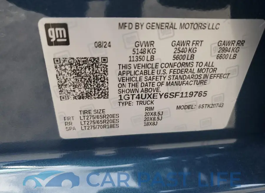 1GT4UXEY6SF119765# 12