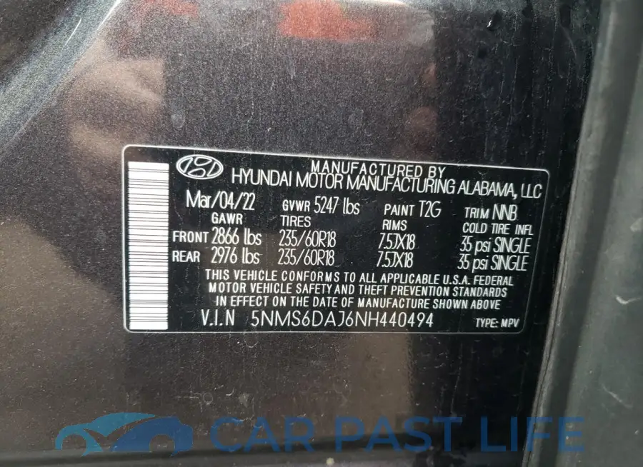 5NMS6DAJ6NH440494# 13