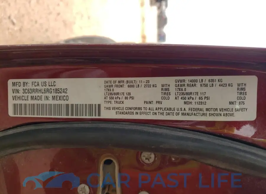 3C63RRJL7RG185244# 13