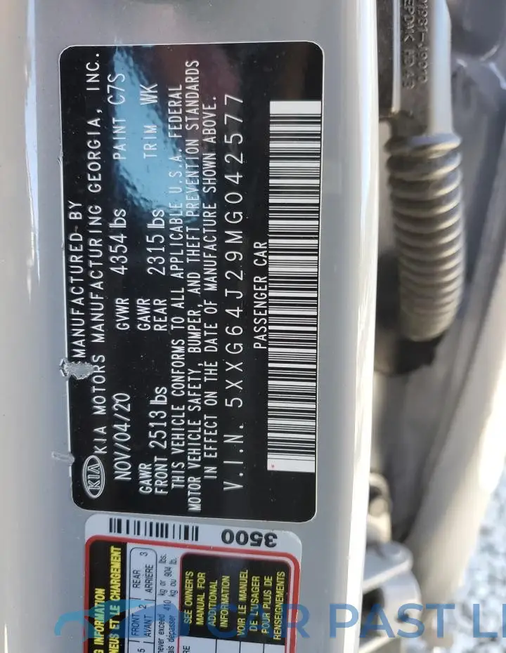 5XXG64J29MG042577# 12