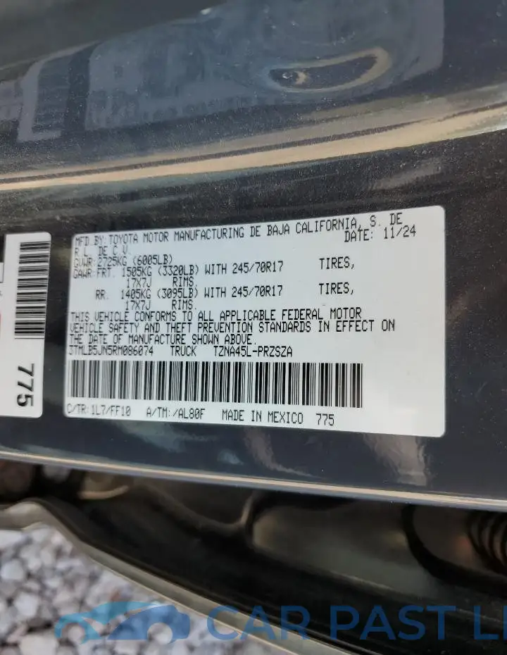 3TMLB5JN5RM086074# 12