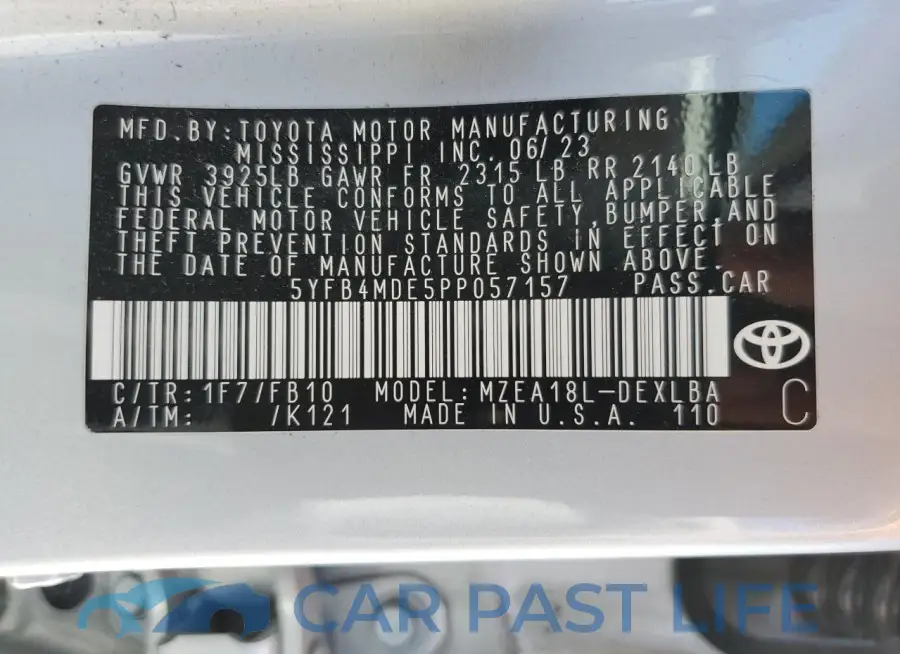 5YFB4MDE5PP057157# 12