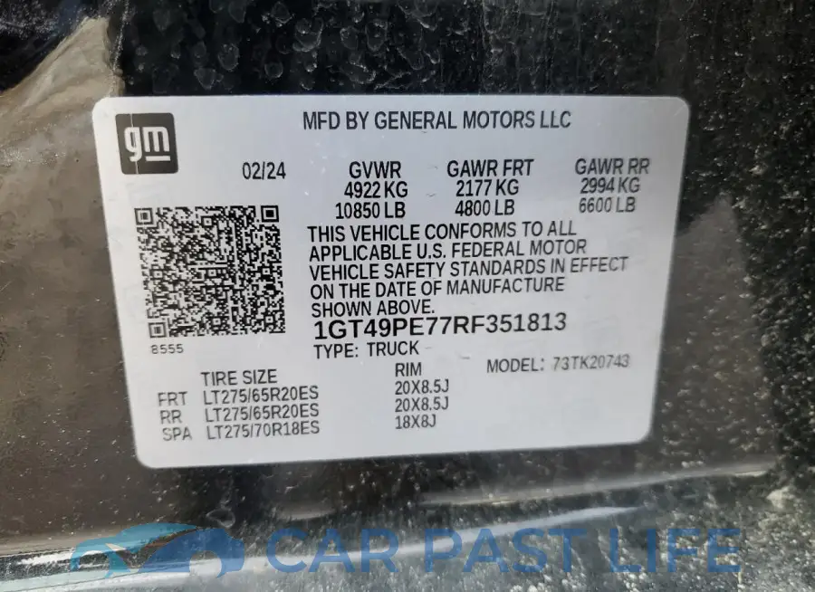 1GT49PE77RF351813# 13