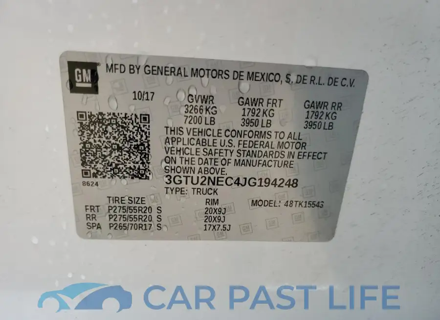 3GTU2NEC4JG194248# 12