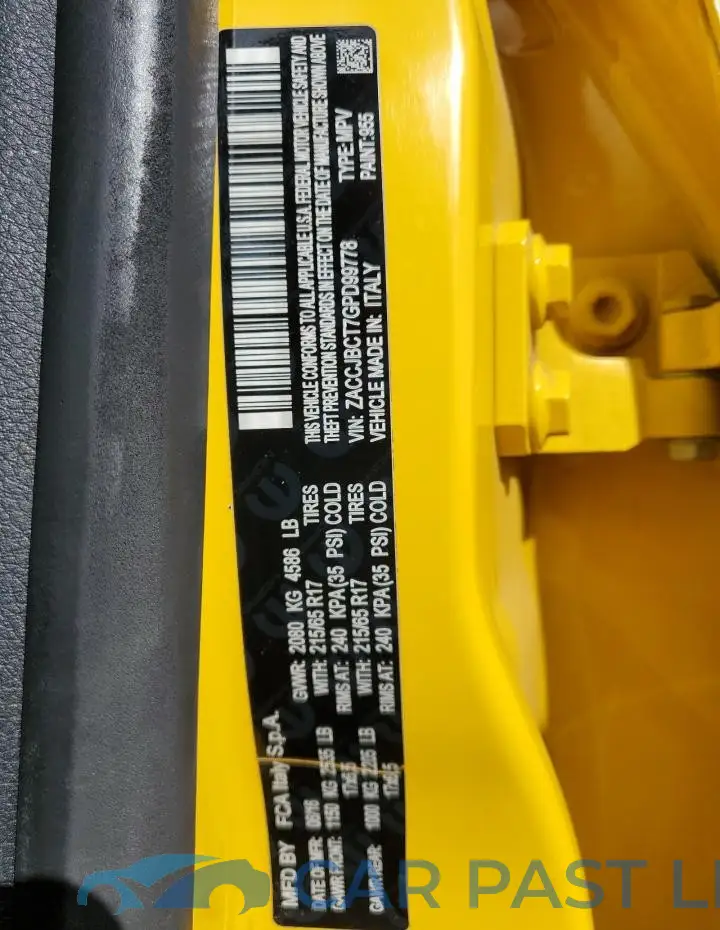 ZACCJBCT7GPD99778# 13