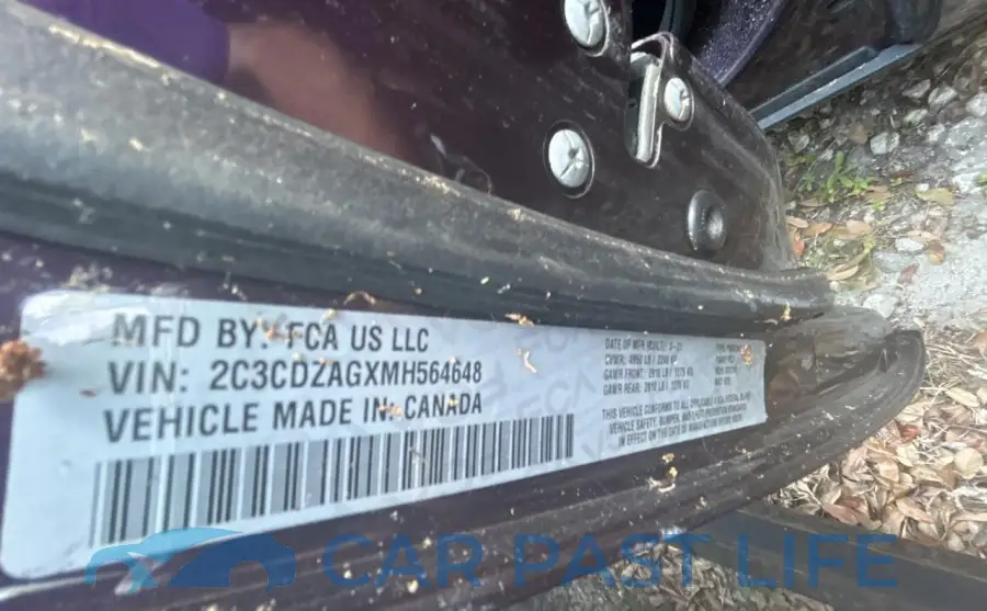 2C3CDZAGXMH564648# 10