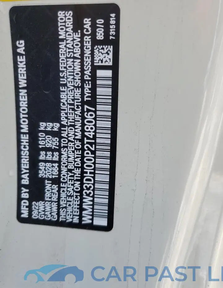 WMW33DH00P2T48067# 13
