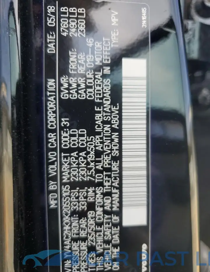 YV4AC2HKXK2055105# 14