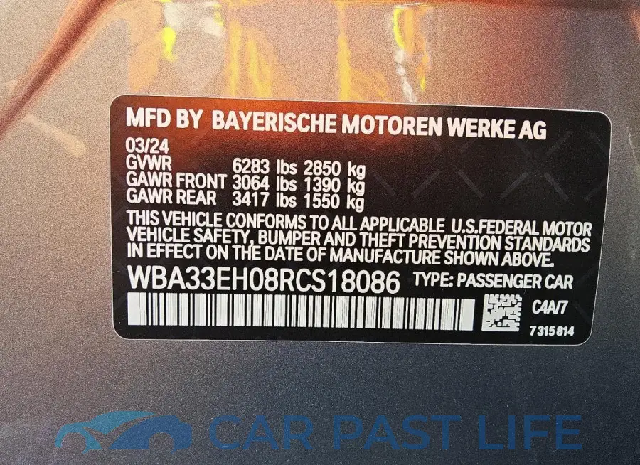WBA33EH08RCS18086# 12