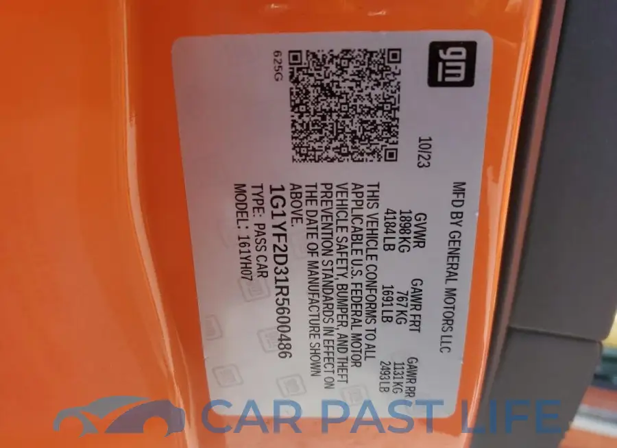 1G1YF2D31R5600486# 13