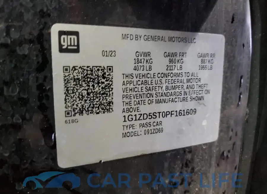 1G1ZD5ST0PF161609# 13