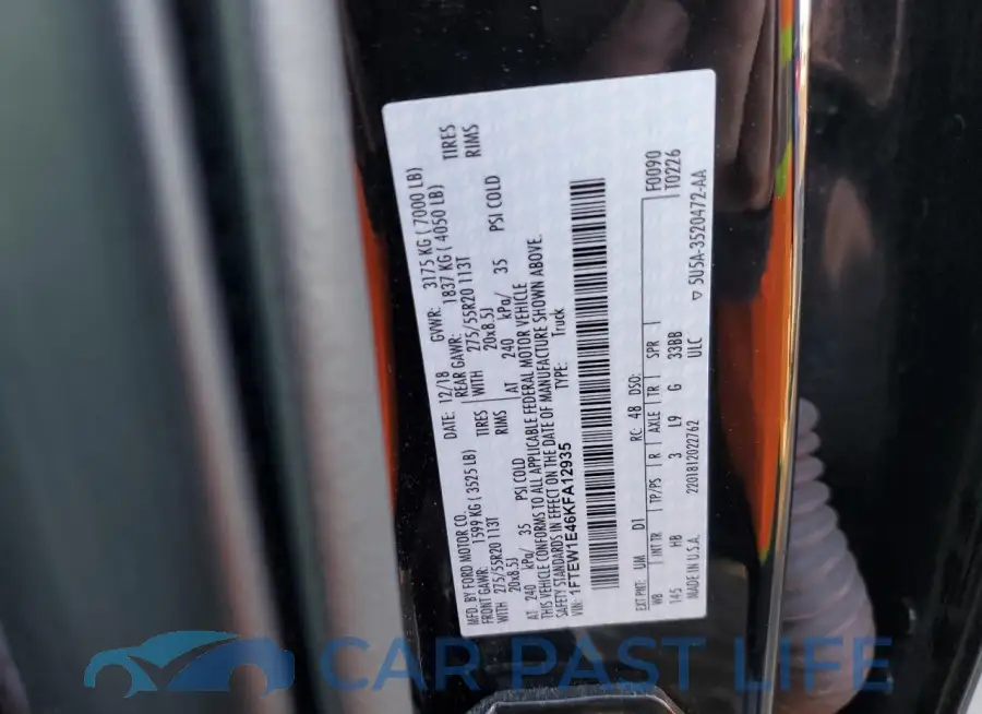 1FTEW1E46KFA12935# 13