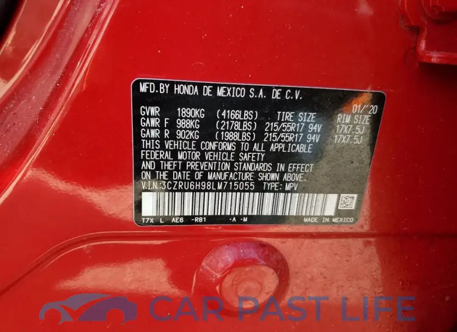 3CZRU6H98LM715055# 13