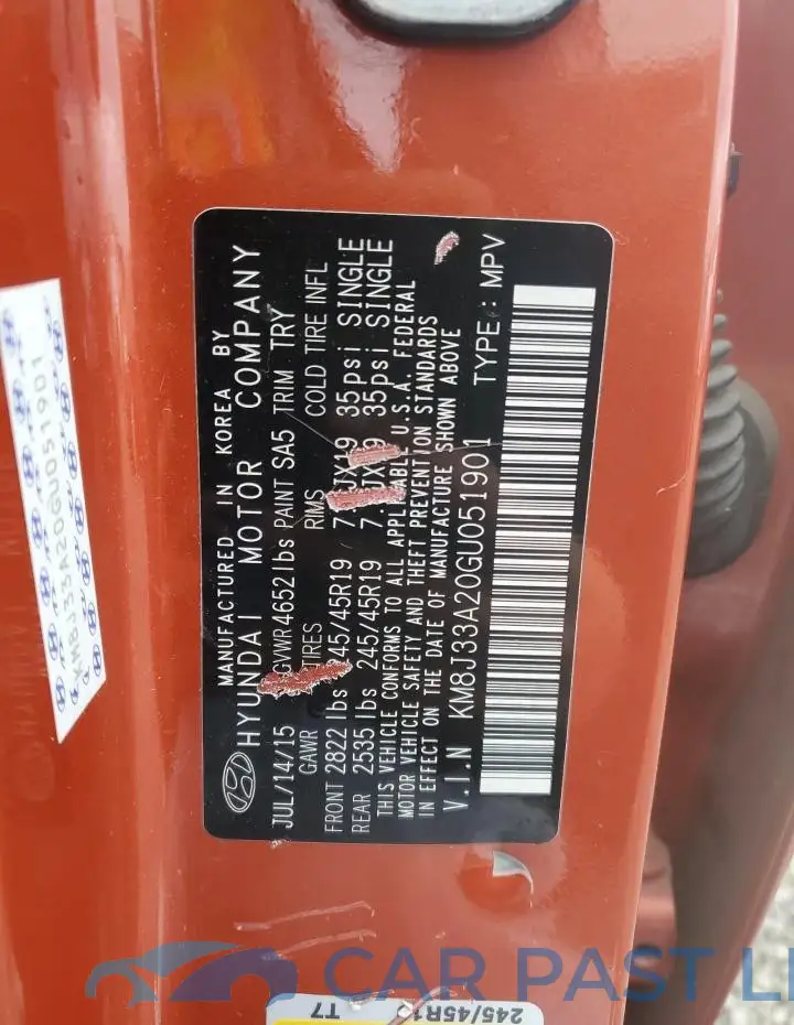 KM8J33A20GU051901# 13