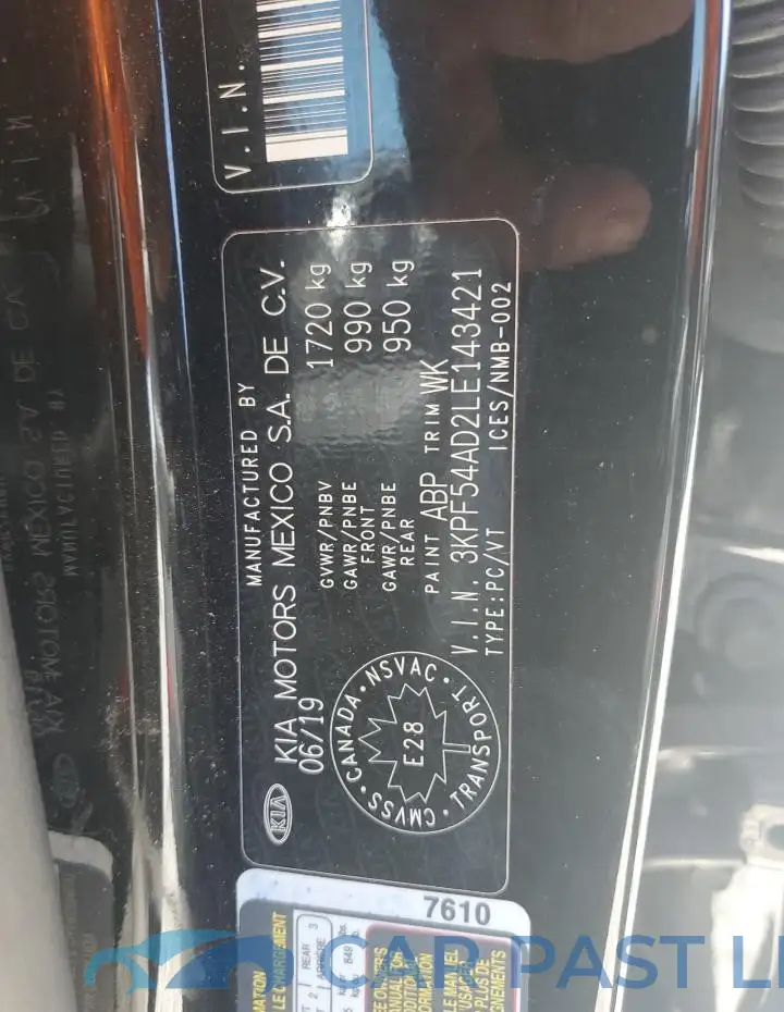 3KPF54AD2LE143421# 12