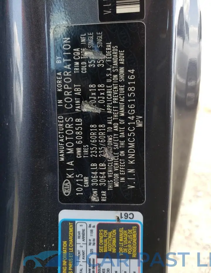 KNDMC5C14G6158164# 13