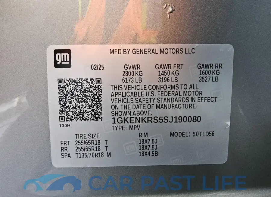 1GKENKRS5SJ190080# 13