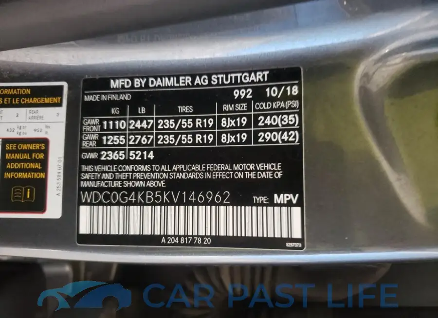 WDC0G4KB5KV146962# 13