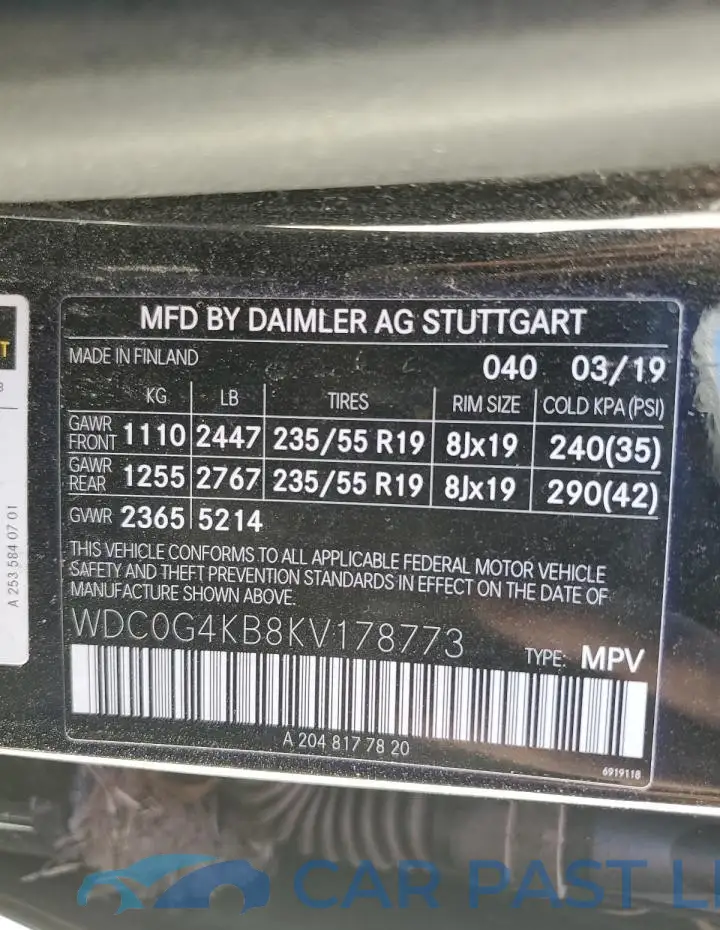 WDC0G4KB8KV178773# 13