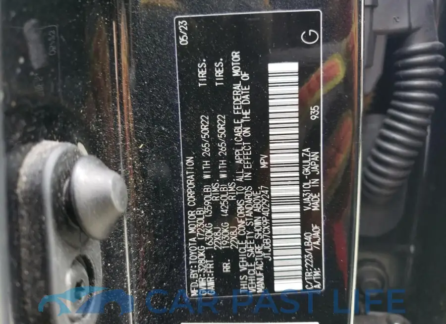 JTJGB7CX9P4029247# 13
