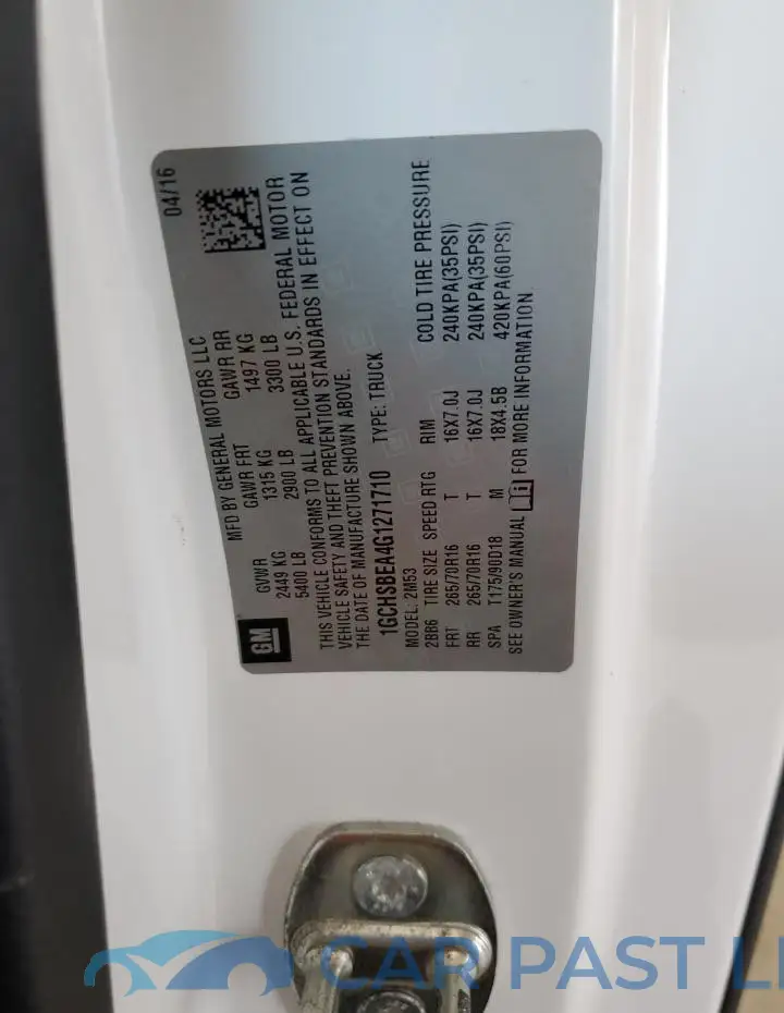 1GCHSBEA4G1271710# 12