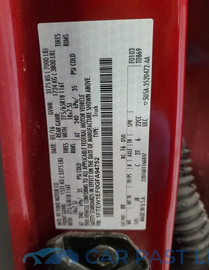 1FTEW1EF0GFA94752# 13