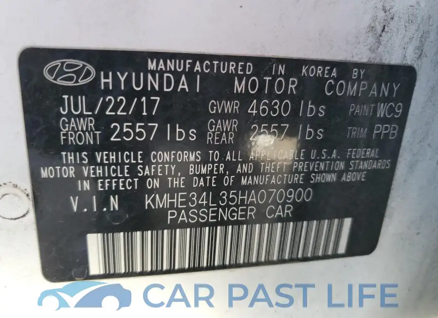 KMHE34L35HA070900# 13