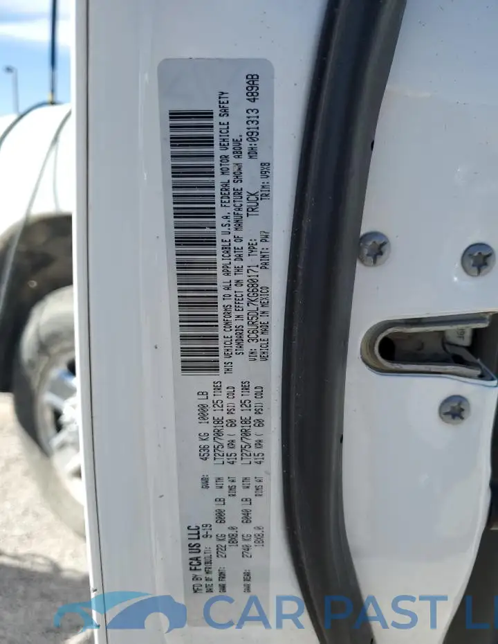 3C6UR5DL7KG680171# 12