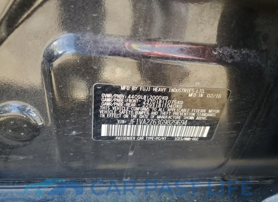 JF1VA2Z63G9829694# 12