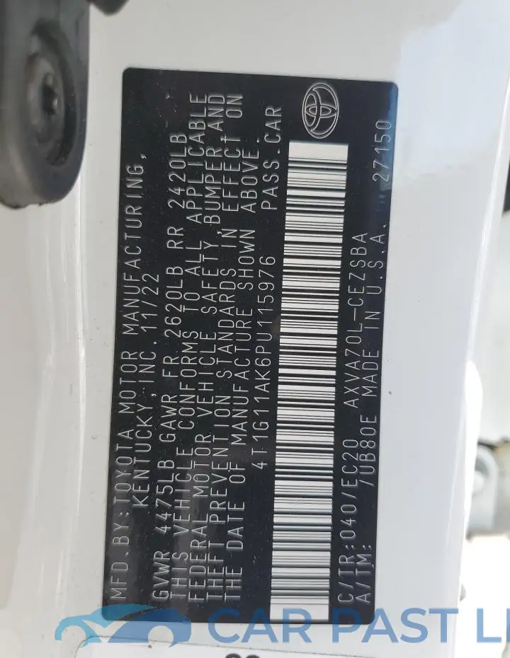 4T1G11AK6PU115976# 12
