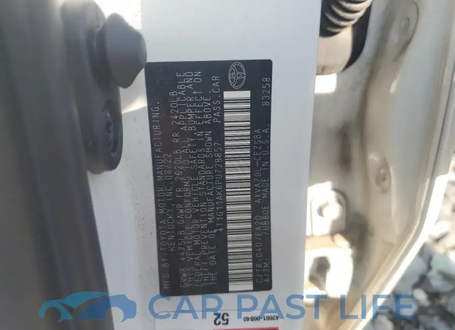 4T1G11AK6PU728857# 13